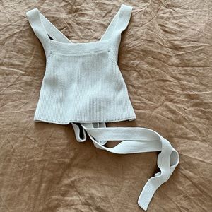 Wilfred Cayenne top / tie back knit tank XS in white